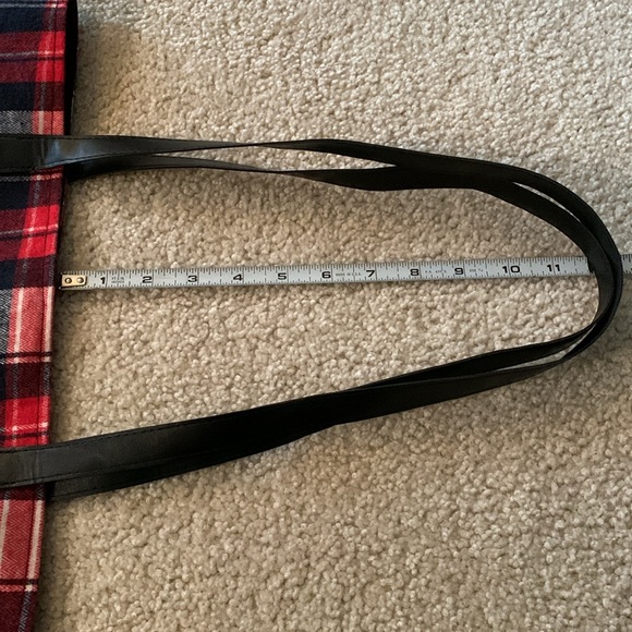 Yankee Candle Festive Plaid - Red, White & Dark Blue Tote Bag - NWOT - Picture 5 of 17